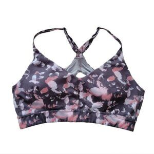 Zella Purple Abstract Print Sports Bra Size Small